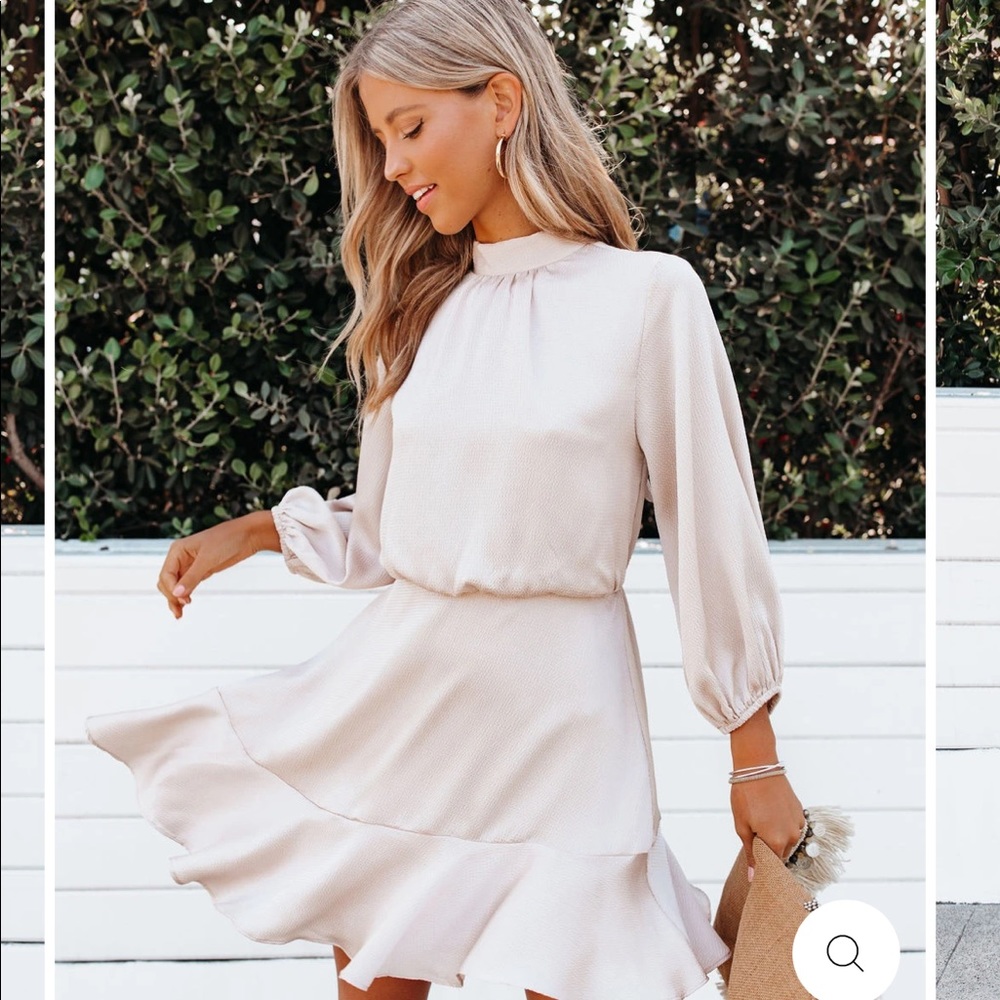 VICI Call Me Angel Textures Satin Dress